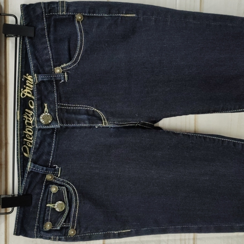 CELEBRITY Pink Skinny Jeans Dark Wash Size 1